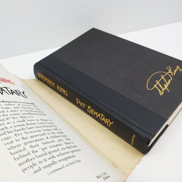 Pet Sematary Stephen King BCE Book Club Edition Hardcover 1983 HCDJ N47 Gutter - Picture 4 of 12